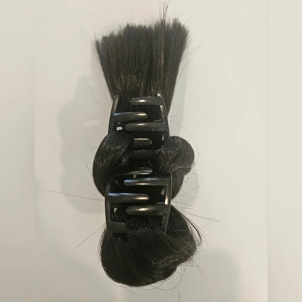 NEW Black Women's Hair Bun Extension Clip Seamless Low Knot - Picture 4 of 7